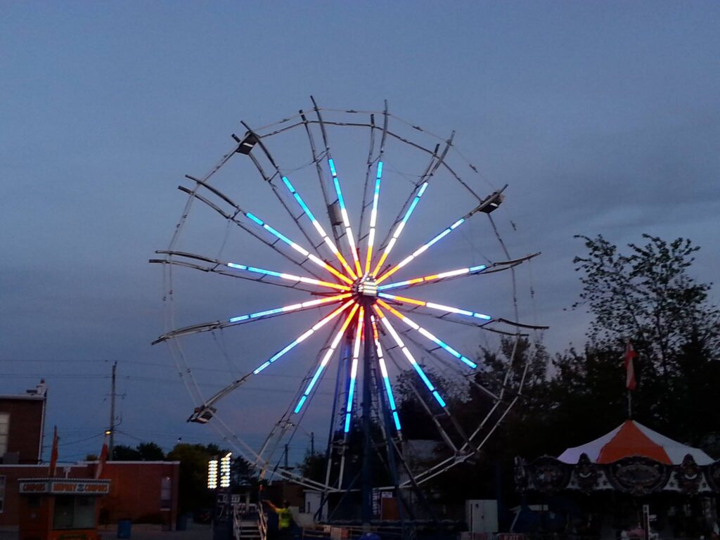 Night rides at the Binbrook Fair