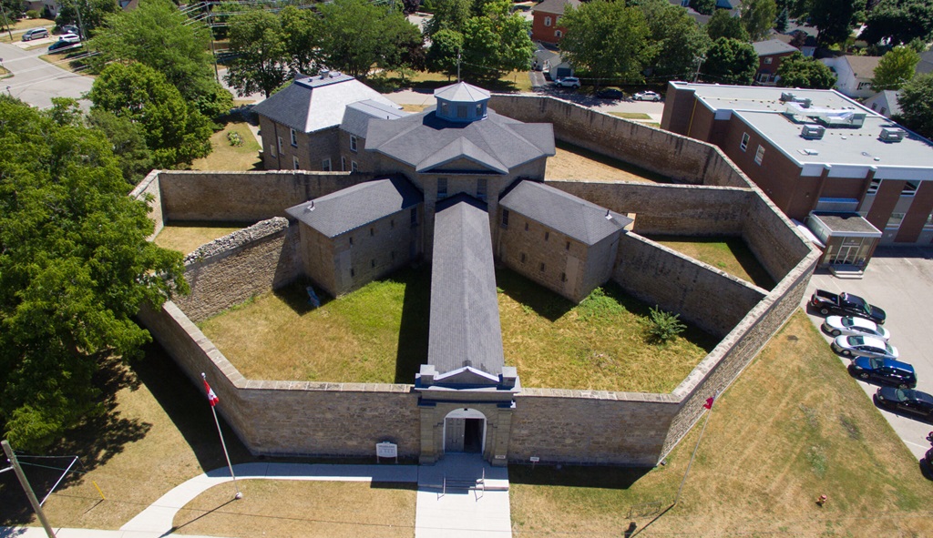 Overhead view of the Goderich Gaol