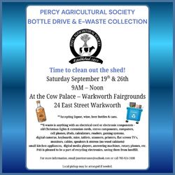 Bottle Drive E-Waste Collection Percy Agricultural Society 2026