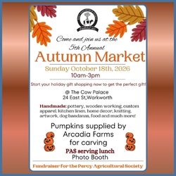 Autumn Vendor Market Percy Agricultural Society 2026