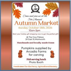 Autumn Vendor Market Percy Agricultural Society 2026