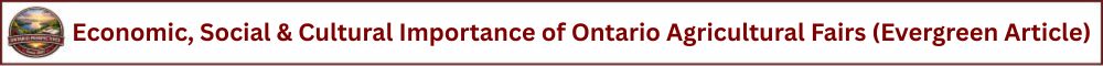 Ontario Agricultural Fairs