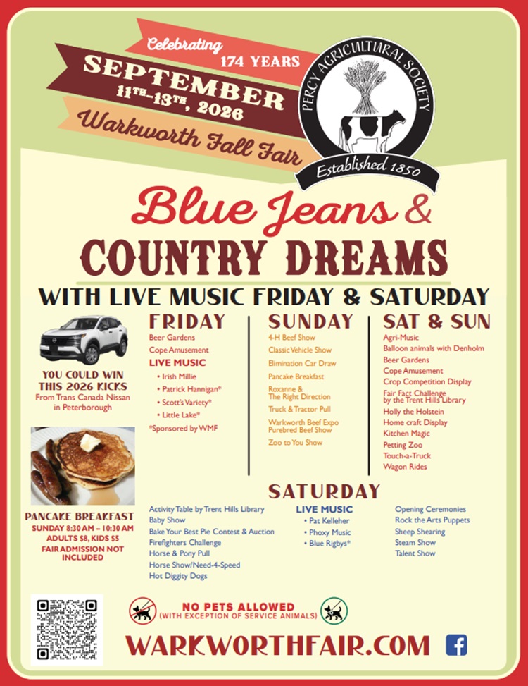 Warkworth Fall Fair Schedule