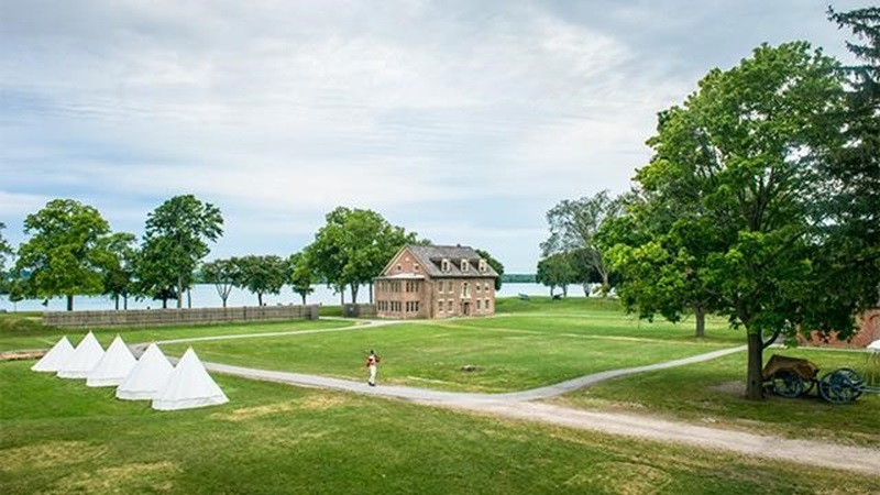 Scene at Fort Malden overlooking River