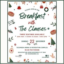 Breakfast with the Clauses Town of Tecumseh 2026