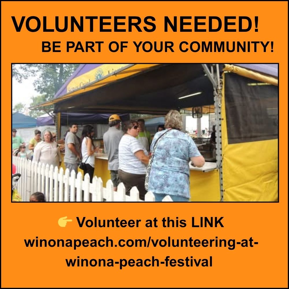 Winona Peach Festival - Volunteers Needed