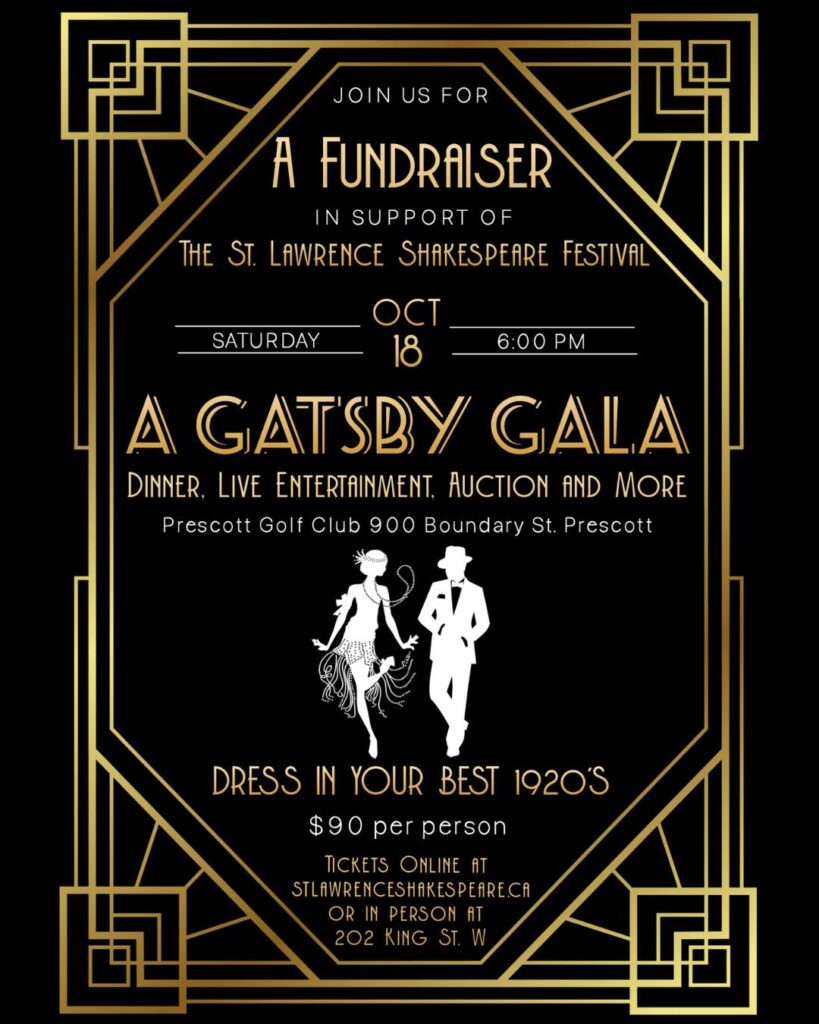 St. Lawrence Shakespeare Festival - A Gatsby Gala