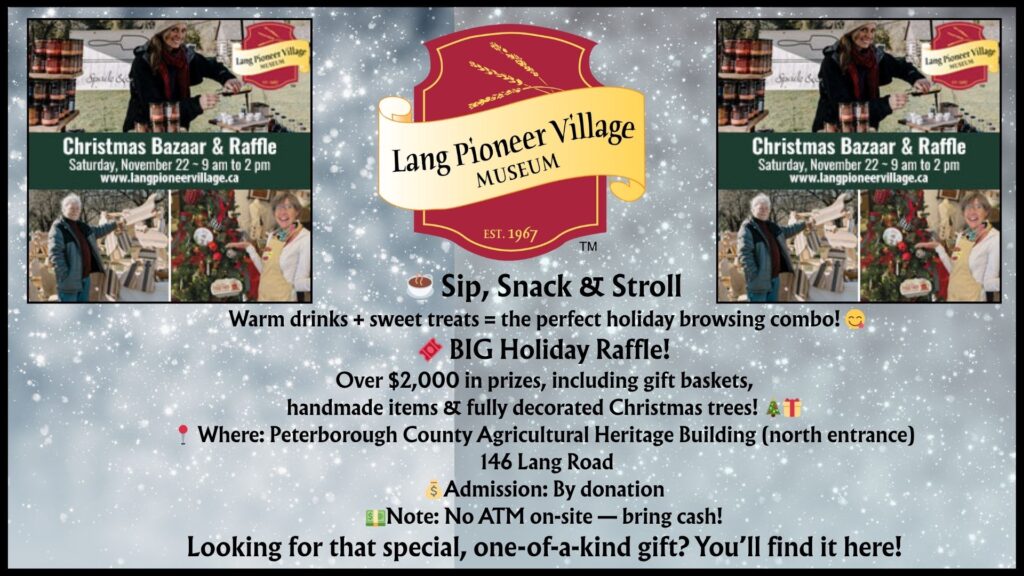 Christmas Bazaar and Raffle at Lang Pioneer Village Museum