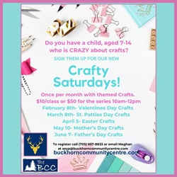 Crafty Saturdays at Buckhorn Community Centre BCC