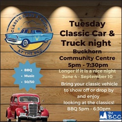 Buckhorn Community Centre News – Buckhorn Cruise Night