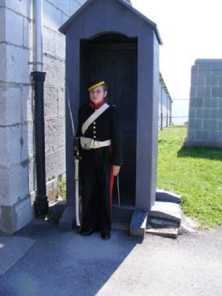 Standing on guard at the entrance to Fort Henry