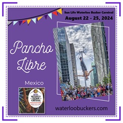 Sun Life Waterloo Busker Carnival is with Pancho Libre