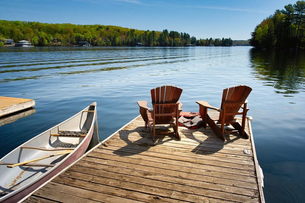 Sitting on a Muskoka Lake Dock - Summer Life in Muskoka