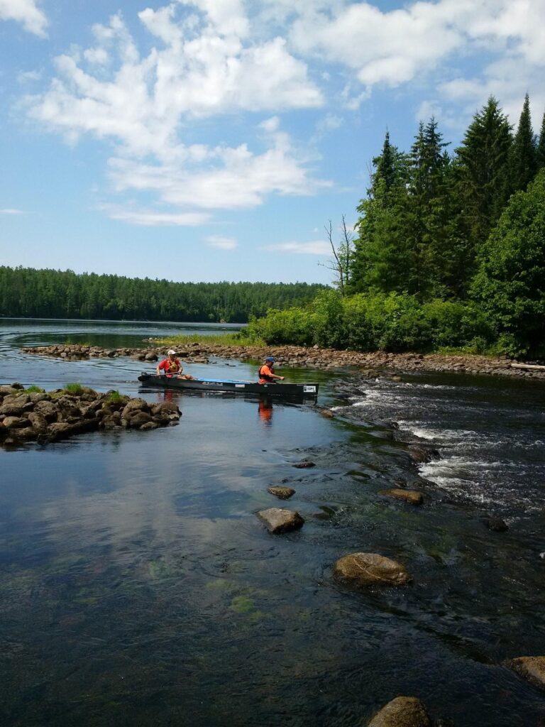 Casting from a canoe on the Mattawa River