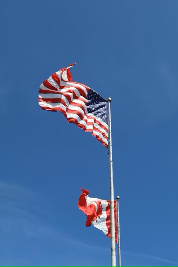 Canadian and USA Flags