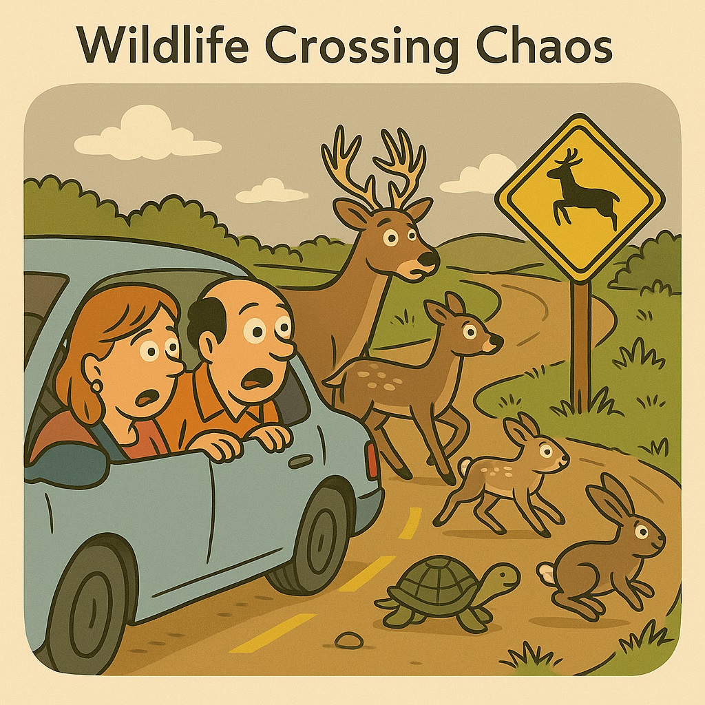 Roads Less Traveled - Stopped by the deer, dear!