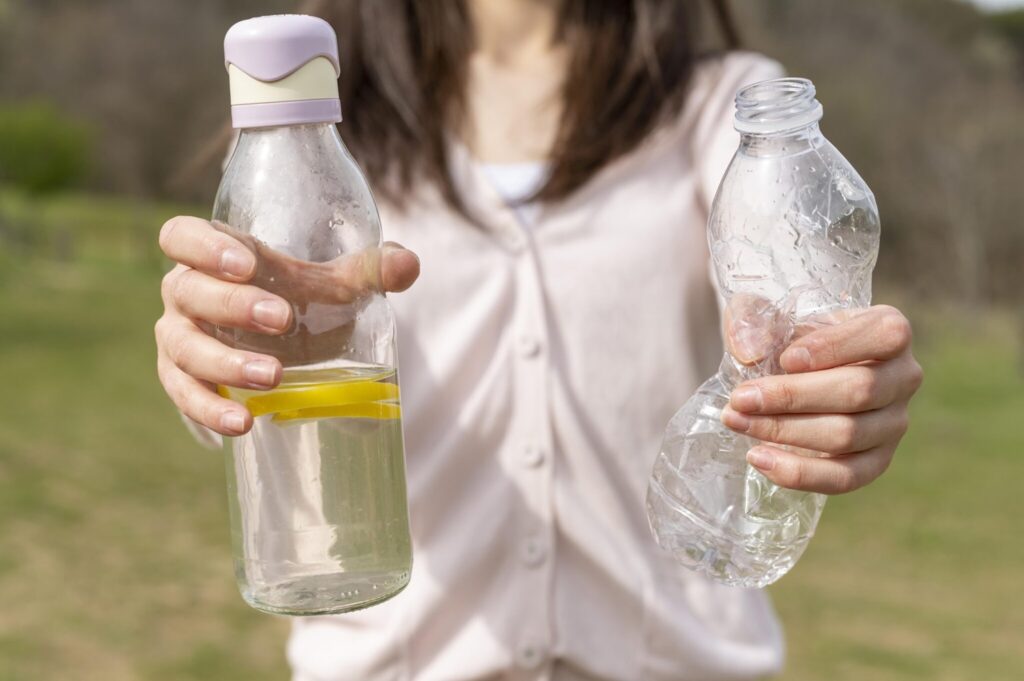 Bring reusable water bottles
