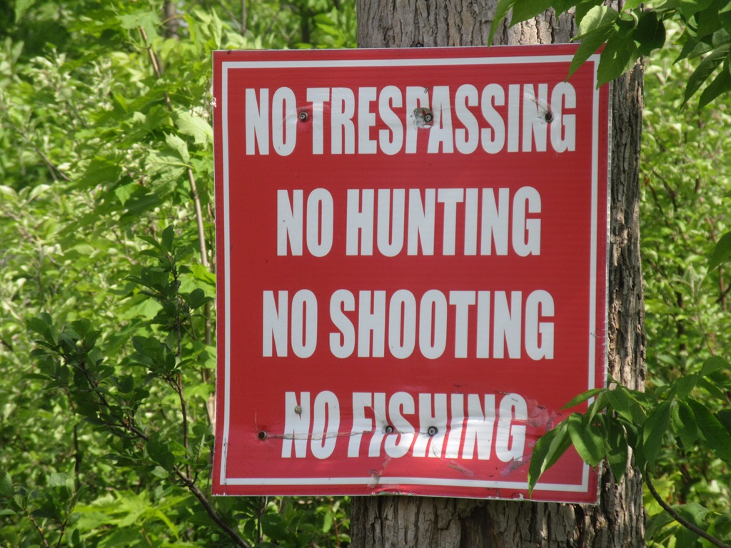 No Hunting Sign