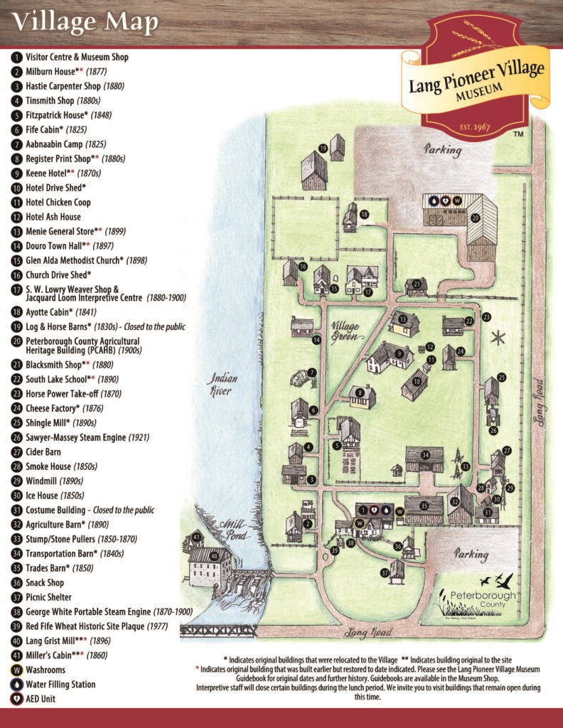 Lang Pioneer Village Museum Map