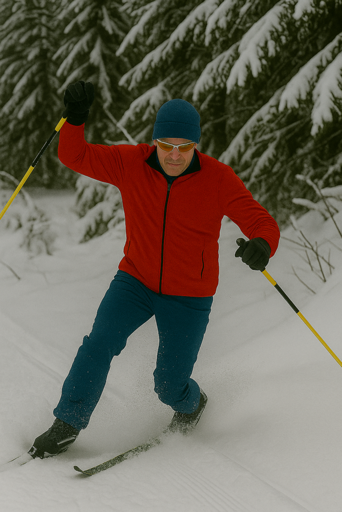 Cross-Country Skier going off trail