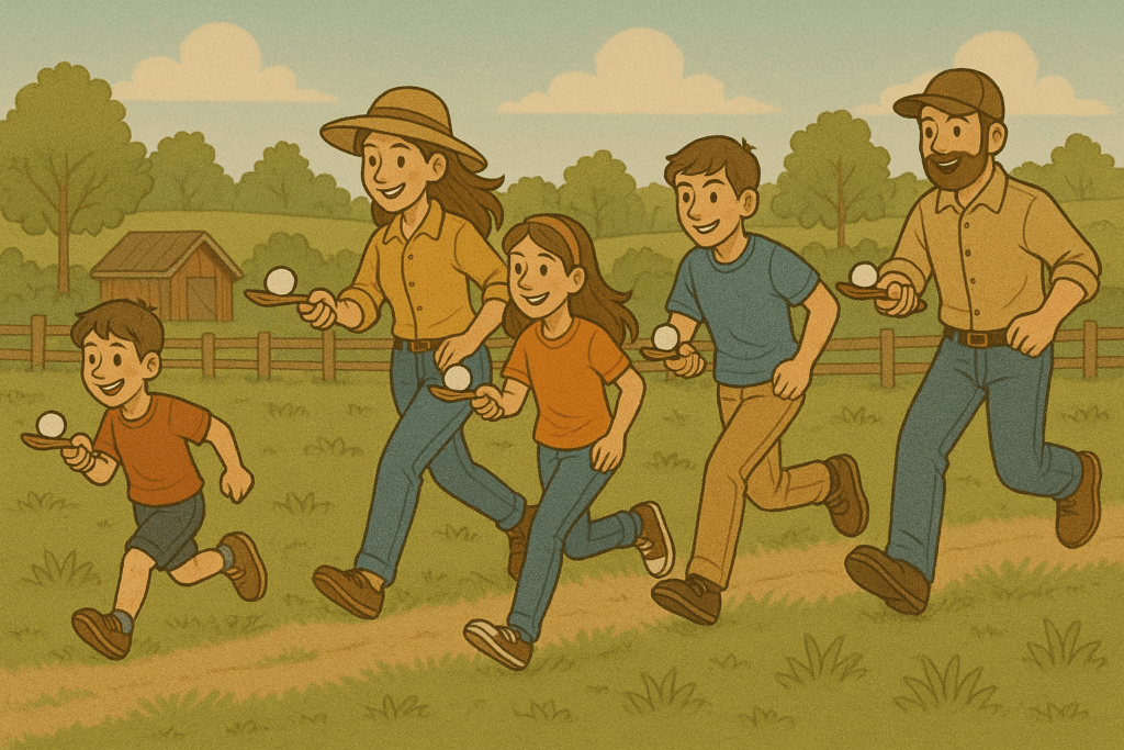 Happy Mother's Day - Spoon and Egg Race