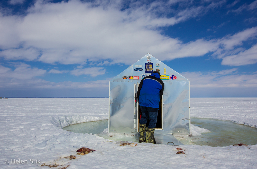 Ice Fishing on Lake Simcoe